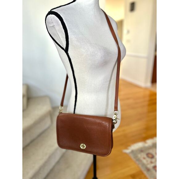 Vintage Coach British Tan Convertible Clutch Crossbody Leather Bag G5C-9755 - Picture 1 of 13